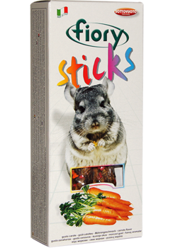 Лакомые палочки для шиншилл Fiory Sticks с морковью, 2х40 г