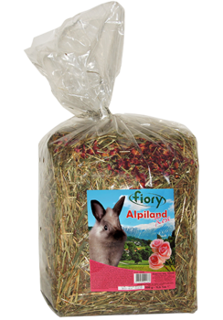 Сено Альпийское для грызунов Fiory Alpiland Rose с розой, 500 г