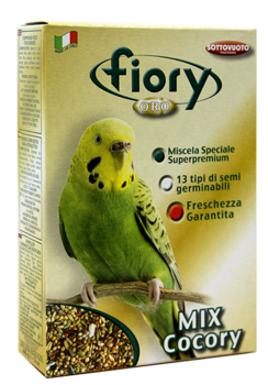 Комплексное питание для волнистых попугайчиков Fiory Oro Mix Cocory на основе 12 различных видов зерна, 400 г