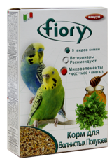 Комплексное питание для волнистых попугайчиков Fiory Superpremium Pappagallini  на основе 9 видов зерна 400гр