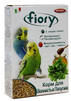 Комплексное питание для волнистых попугайчиков Fiory Superpremium Pappagallini  на основе 9 видов зерна 1 кг