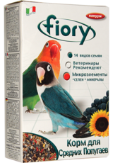 Сбалансированное питание для средних длиннохвостых попугаев Fiory Superpremium Parrocchetti Africa на основе 13 уникальных ингредиентов, 800 г
