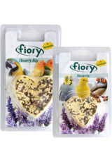 Био-камень для птиц Fiory Hearty с лавандой в форме сердца