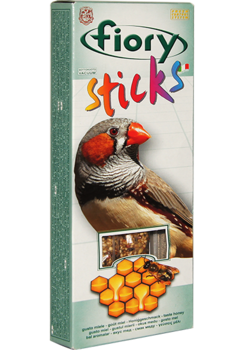 Лакомые палочки для экзотических птиц Fiory Sticks с медом, 2х30 г