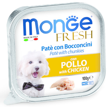 Консервы для взрослых собак Monge Dog Fresh с курицей 100 г