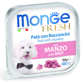 Консервы для взрослых собак Monge Dog Fresh с говядиной 100 г