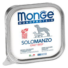 Консервы для взрослых собак Monge Dog Monoprotein Solo паштет из говядины 150 гр.
