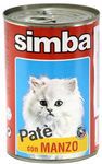 Консервированный корм для взрослых кошек Simba Cat паштет с говядиной 400 г