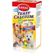 Витамины для взрослых собак Sanal Yeast Calcium с кальцием и витамином В1, В2, В6, В12, 400 г