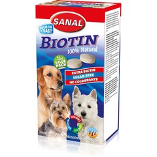 Витамины для взрослых собак Sanal Biotin для здоровой кожи и шерсти 400 г