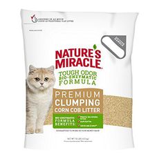 Наполнитель для кошачьего туалета Nature`s Miracle Cat Premium Corn Cob Litter, комкующийся, 4.5 кг