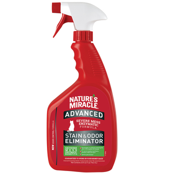 Уничтожитель запахов и пятен с усиленной формулой, для кошек Nature's Miracle Cat Advanced Stain and Odor Eliminator, спрей 946 мл
