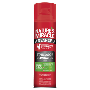 Уничтожитель запахов и пятен с усиленной формулой, для собак Nature's Miracle Advanced Dog Stain and Odor Eliminator, пена-аэрозоль 518 мл