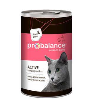 Консервированный корм для взрослых активных кошек Probalance Active 415 г
