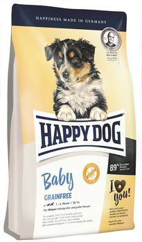 Сухой корм для щенков средних и крупных пород с чувствительным пищеварением Happy Dog  Baby Grainfree, беззерновой  1 кг, 10 кг