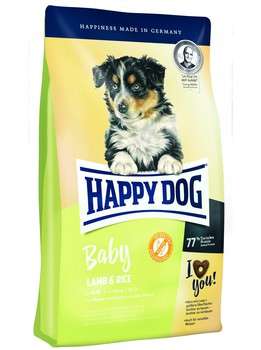 Сухой корм для щенков средних и крупных пород Happy Dog Baby Lamb and Rice , ягненок с рисом 1 кг, 4 кг, 10 кг, 18 кг