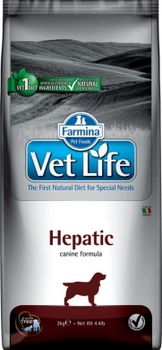 Диетический сухой корм для собак Вет Лайф при хронической печеночной недостаточности Vet Life Dog Hepatic с курицей 2 кг, 12 кг