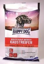 Лакомство для собак Happy Dog Жевательные полоски, с говядиной и телятиной, 200 г