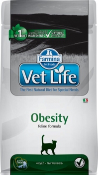 Диетический сухой корм для кошек Вет Лайф с избыточным весом Vet Life Cat Obesity с курицей  400 гр, 2 кг, 5 кг, 10 кг