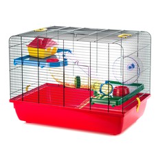 Клетка для грызунов Inter Zoo JERRY ll + Tubes с лабиринтами 580х380х430 (черный прут)