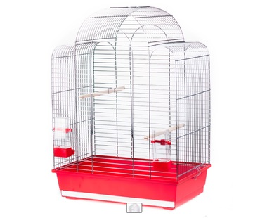 Клетка для мелких и средних птиц Inter Zoo SONIA III оцинкованная, 54 х 34 х 75 см