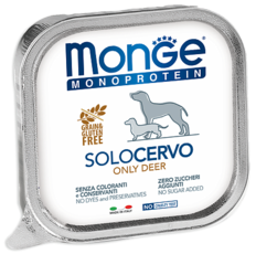 Консервы для взрослых собак Monge Dog Monoproteico Solo паштет из оленины 150 г