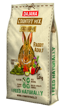 Корм сухой для кроликов Dajana Country Mix Exclusive 500 гр, 1,5 кг