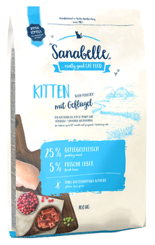 Сухой корм для котят до 1 года, беременных и кормящих кошек Sanabelle Kitten 400 гр, 2 кг, 10 кг