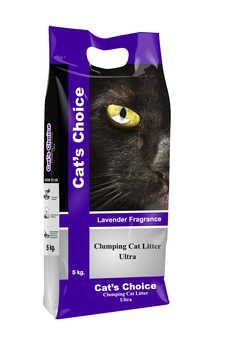Комкующийся наполнитель для кошачьего туалета с ароматом Лаванды Indian Cat Litter Cat's Choice Lavender 5 кг, 10 кг