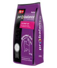 Сухой корм для взрослых кошек Probalance Gourmet Diet с говядиной и ягненком 10 кг