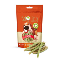 Лакомство Molina для собак мелких пород Куриные полоски со шпинатом, 50 г