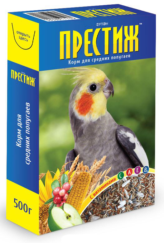 Корм для средних попугаев Престиж 500 г 500 гр купить в Москве, цена,  отзывы | интернет-магазин Доберман