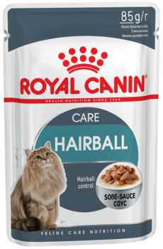Консервированный корм для взрослых кошек мелкие кусочки Royal Canin Hairball Care в соусе 85 гр