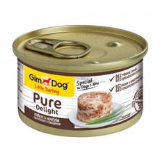 Консервированный корм для собак в желе Gimdog Pure Delight цыпленок с говядиной 85гр
