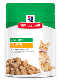 Консервированный корм для котят Hill's Science Plan Kitten кусочки в соусе с курицей 85 гр
