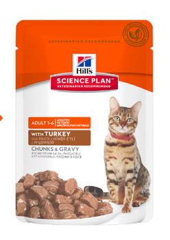 Консервированный корм для взрослых кошек Hill's Adult Cat Turkey Chunks in Gravy с индейкой 85 г