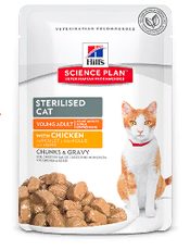 Консервированный корм для взрослых стерилизованных кошек Hills Science Plan Steriliset Cat Young Adult Chicken с курицей 85 г