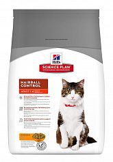 Сухой корм для кошек для выведения шерсти курица Hill's Science Plan Hairball Control  300 гр, 1,5 кг, 5 кг, 10 кг