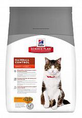 Сухой корм для кошек для выведения шерсти курица Hill's Science Plan Hairball Control 