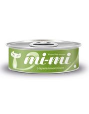 Консервированный корм для котят и взрослых кошек Mi Mi с перепелиным яйцом 80 г