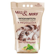 6 л. Наполнитель"Miu&Мяу" растительный комкующийся 6л