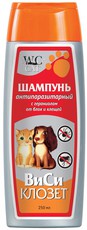 Шампунь "ВиСи Клозет" для отпугивания насекомых и паразитов с гераниолом 250 мл. д/ кошек и собак