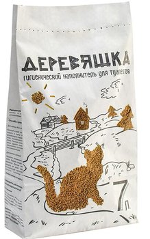 Наполнитель для кошек Зверьё моё Деревяшка 7л*2,5кг, 21л*7,5кг