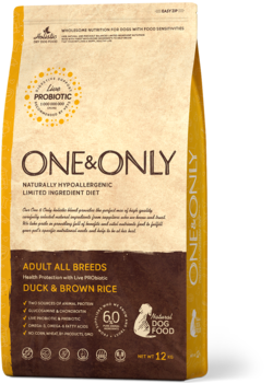 One&Only Утка с рисом для взрослых собак всех пород Duck & Rice Adult All Breeds 1 кг, 3 кг, 12 кг