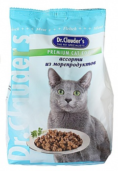 Dr.Clauder's. Сухой корм для кошек с морепродуктами 400 гр, 15 кг