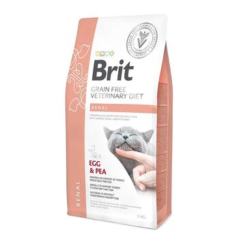 Беззерновая диета для кошек Brit Veterinary Diet Cat Grain free Renal при хронической почечной недостаточности  400 гр, 2 кг