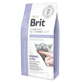 Беззерновая диета для кошек Brit Veterinary Diet Cat Grain free Gastrointestinal при остром и хроническом гастроэнтерите 400 гр, 2 кг