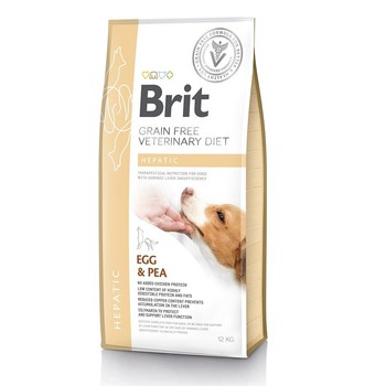 Беззерновая диета для собак Brit Veterinary Diet Dog Grain Free Hepatic при печеночной недостаточности 2 кг, 12 кг