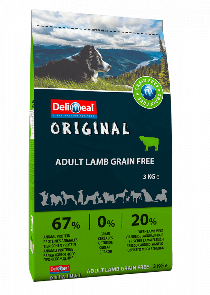 Delimeal original adult lamb grain free 3 kg