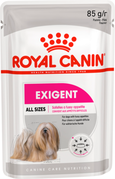 Влажный корм для собак привередливых в питании Royal Canin Exigent Pouch Loaf в паштете,  85 гр